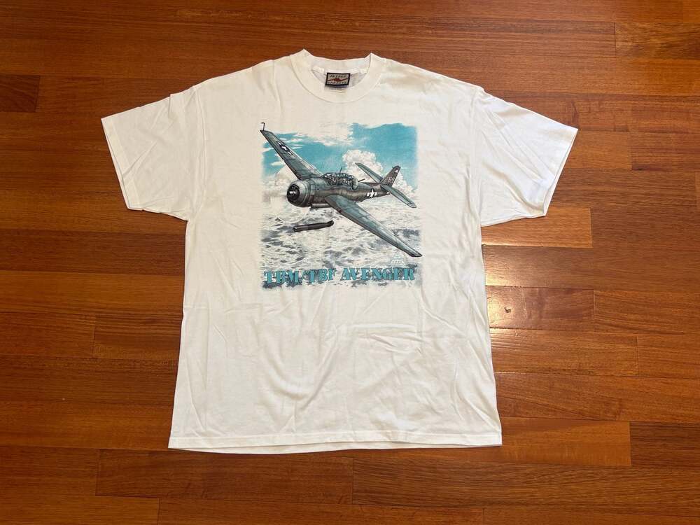 Avirex Varsity TBM/TBF Avenger Graphic T-Shirt Size XL